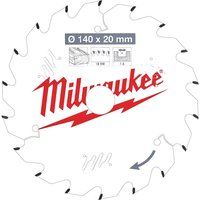 Milwaukee New PTFE Circular Saw Blades 165mm / 184mm / 190mm - Non-Stick