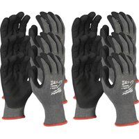 Milwaukee Cut Level 5 Dipped Work Gloves Black / Grey 2XL Pack of 12