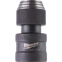 Milwaukee 48034410 1/2 Inch Square Drive to 1/4 Inch Female Shockwave Bit Adaptor