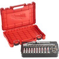 Milwaukee 4932471864 1/2" Metric Ratchet Socket Set 28 Piece Professional Set