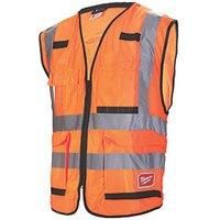 Milwaukee 4932471899 Premium Hi-Visibility Vest Orange L/XL Safety Work Wear