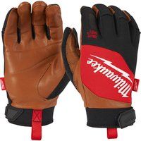 Milwaukee Hybrid Leather Gloves Cut Resistant Sizes M/8 L/9 XL/10 2XL/11 (XXL), Red, 4932471915
