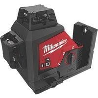 Milwaukee M123PL-0C Green 360° 3 Plane Laser - Bare Tool - Free 1 Year Guarantee