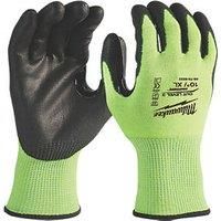 Milwaukee 49324781314 HI-Vis Cut Resistant Level 3 Work Gloves Builders 8-11 F/P