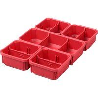 Milwaukee PACKOUT 4932478301 Replacement Boxes for Organiser Slim (5), Multi-Coloured