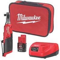 Milwaukee M12FHIR38-201B 12V 3/8 Brushless Fuel Sub Compact Ratchet