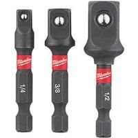 Milwaukee SHOCKWAVE Adaptor Set - 3 Pieces - 4932479228