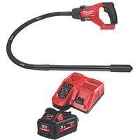 Milwaukee M18 FCVN12-551 FUEL 18V 1 x 5.5Ah Li-Ion RedLithium High Output Brushless Cordless Needle Concrete Vibrating Poker 1200mm (4') (160GE)