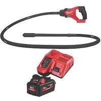 Milwaukee M18 FCVN24-551 FUEL 18V 1 x 5.5Ah Li-Ion RedLithium High Output Brushless Cordless Needle Concrete Vibrating Poker 2400mm (8') (272GE)