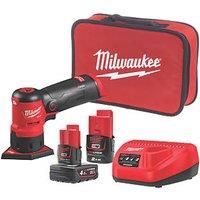 Milwaukee M12FDSS-422X 12V 2 x 4.0Ah/2.0Ah Li-Ion RedLithium Brushless Cordless Sub Compact Spot Sander (797GE)