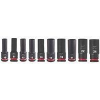 Milwaukee 4932480457 1/2in SHOCKWAVE Impact Duty Deep Socket Set 10pc