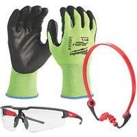 Transport OHS protective set (glasses, stoppers, gloves size 9/L) MILWAUK /T1UK