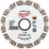 Milwaukee Premium Speedcross XHUDD Masonry Diamond Blade 115mm x 22.23mm (952GE)