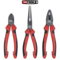 Milwaukee 4932492773 3 Piece Combination, Diagonal Cutters & Long Nose Plier Set