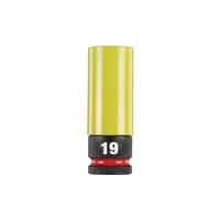 Milwaukee SHOCKWAVE 1/2" Wheel Socket 19mm in Yellow Steel