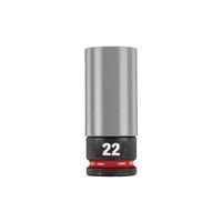 Milwaukee SHOCKWAVE 1/2" Wheel Socket 22mm in Grey Steel