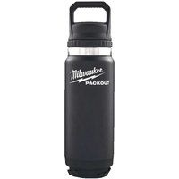 Milwaukee Packout Drinks Bottle Chug Lid Black 682ml
