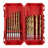 Milwaukee Shockwave HSS-G TiN Red Hex 19 Piece Metal Drill Bit Set 4932493866