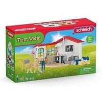 schleich FARM WORLD — 42502, 43-Piece Veterinarian Kit for Kids, Vet Playset with Vet Doll, Pets, Exam Table and Other Accessories, Farm Animal Toys for Kids Ages 3+
