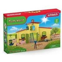 schleich Farm World 42605 Animal Farm Playset with Figurine and Accessories - 92pc Kids Playset with Cow, Horse, Pig, Bull, and Accessories - Farm Animals Gift for Boys and Girls, Kids Ages 3+, Yellow
