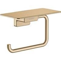 Hansgrohe AddStoris Toilet Roll Holder with Shelf Brushed Bronze (293VH)