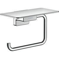 hansgrohe AddStoris Roll holder with shelf, chrome, 41772000