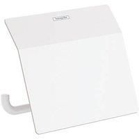 hansgrohe AddStoris Toilet Roll Holder with Cover - Matt White