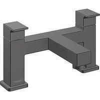 hansgrohe Vernis Shape 2-hole rim mounted bath mixer, matt black, 71452670