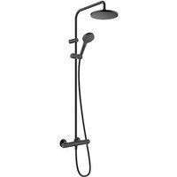 hansgrohe Vernis Blend Showerpipe 200 EcoSmart Thermostatic Mixer Shower Matt Black - 26089670
