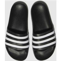 adidas Unisex Kid's Adilette Aqua Slide Sandal, Core Black/Footwear White/Core Black, 6 UK (38 EU)