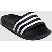 adidas Adilette Aqua, Unisex Kids Slide Slide Sandal, Core Black/Footwear White/Core Black, 13 UK (32 EU)