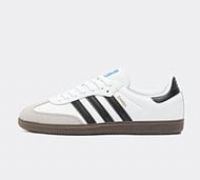 Adidas Samba Original Full Grain Leather Stud Mens Trainer White Black UK 6 - 12