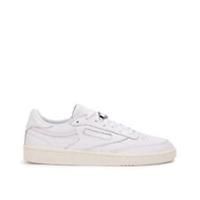 Reebok Club C85 Hardware Lace-Up White Smooth Leather Womens Trainers BS9595