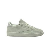 Reebok Club C85 NBK Lace-Up Green Suede Leather Womens Trainers CM9054
