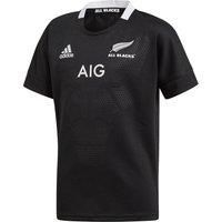 Adult Rugby Short-sleeved All Blacks Replica Home Shirt - Black