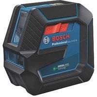 Bosch Professional Laser Level GLL 2-15 G (green laser, interior, LB 10 mount, tripod BT 150, visible working range: up to 15m, 4x AA battery, in cardboard box)