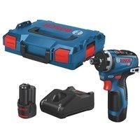 Bosch Professional 12V System GSR 12V-35 HX Cordless Drill/Driver (Incl. 2x 3.0 Ah Rechargeable Battery, GAL 12V-40 Charger, in L-BoxX)