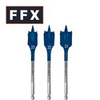 Bosch Professional 3x Expert SelfCut Speed Spade Drill Bit Set (for Softwood, Chipboard, Ø 20-25 mm, Accessories Rotary Impact Drill)