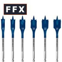Bosch Professional 6x Expert SelfCut Speed Spade Drill Bit Set (for Softwood, Chipboard, Ø 13-25 mm, Accessories Rotary Impact Drill)