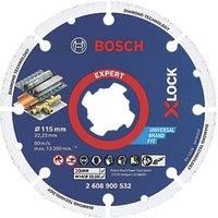 Bosch Professional 1x Expert Diamond Metal Wheel X-LOCK Cutting Disc (for Cast iron, Ø 115 mm, Accessories Small Angle Grinder)