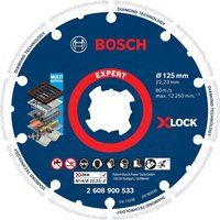Bosch Professional 1x Expert Diamond Metal Wheel X-LOCK Cutting Disc (for Cast iron, Ø 125 mm, Accessories Small Angle Grinder)