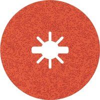 Bosch Professional 25x Expert R782 Prisma Ceramic X-LOCK Fibre Discs (for Steel, Stainless steel sheets, Ø 125 mm, Grit 36, Accessories Small Angle Grinder)