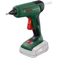 Bosch Cordless Hot Glue Gun AdvancedGlue 18V (Without Battery; 18 Volt System; 4X Glue Sticks; Heat-Up in 90 sec.; Dual-Temp Mode 130°C - 200°C; for DIY, Repair and More; in Carton Packaging)