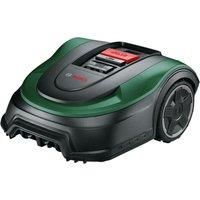 Bosch Lawn and Garden Robotic Lawnmower Indego M+ 700 (with Replaceable 18V Battery and App Function, Docking Station Included, Cutting Width 19 cm, for lawns of up to 700 m², in Carton Packaging)