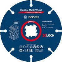 Bosch 2608901193 125 x 22.23 x 1.0mm XLOCK Carbide Multi Wheel Cutting Disc