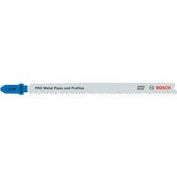 Bosch 2x PRO Metal Pipes and Profiles T321BF Jigsaw Blade (for Metal pipes and profiles, Steel sheets, Length 132 mm, Professional Accessory Jigsaw)