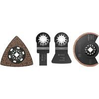 Bosch Starlock Tiling Multi Tool Blade Set (4 Piece) in Black