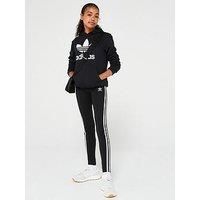 Adidas Originals Junior Unisex Trefoil Hoodie - Black/White
