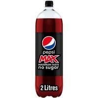 Pepsi Max No Sugar Bottle, 2L