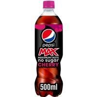 Pepsi Max Cherry No Sugar Cola Bottle 500ml